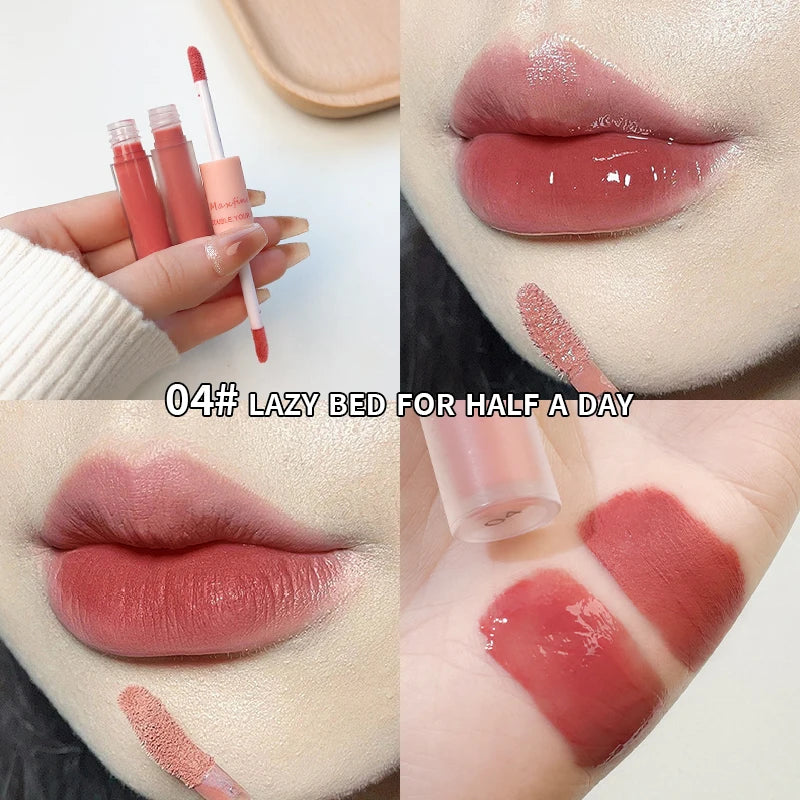 Double headed Lip Glaze Long lasting Matte Waterproof
