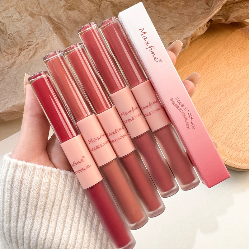 Double headed Lip Glaze Long lasting Matte Waterproof