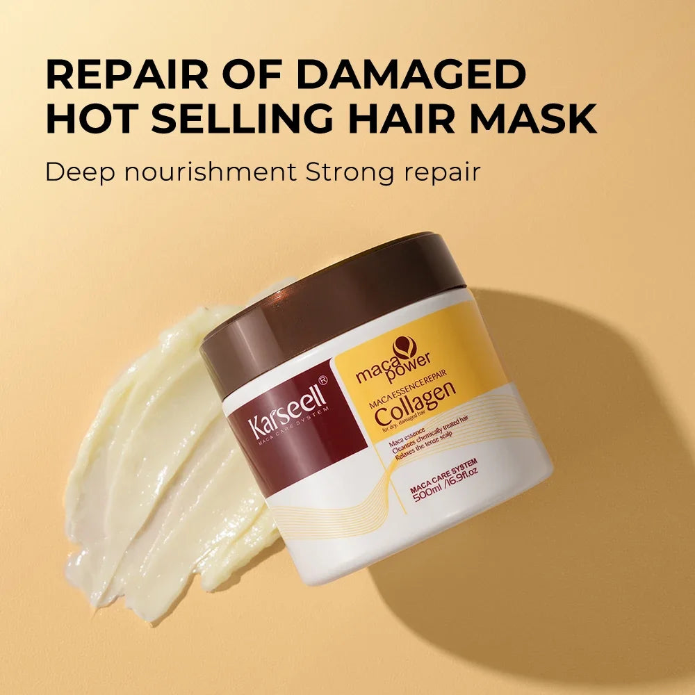 Karseell Hair Mask 500ml + Argan Oil 2pcs Set Deep Repair Conditioning