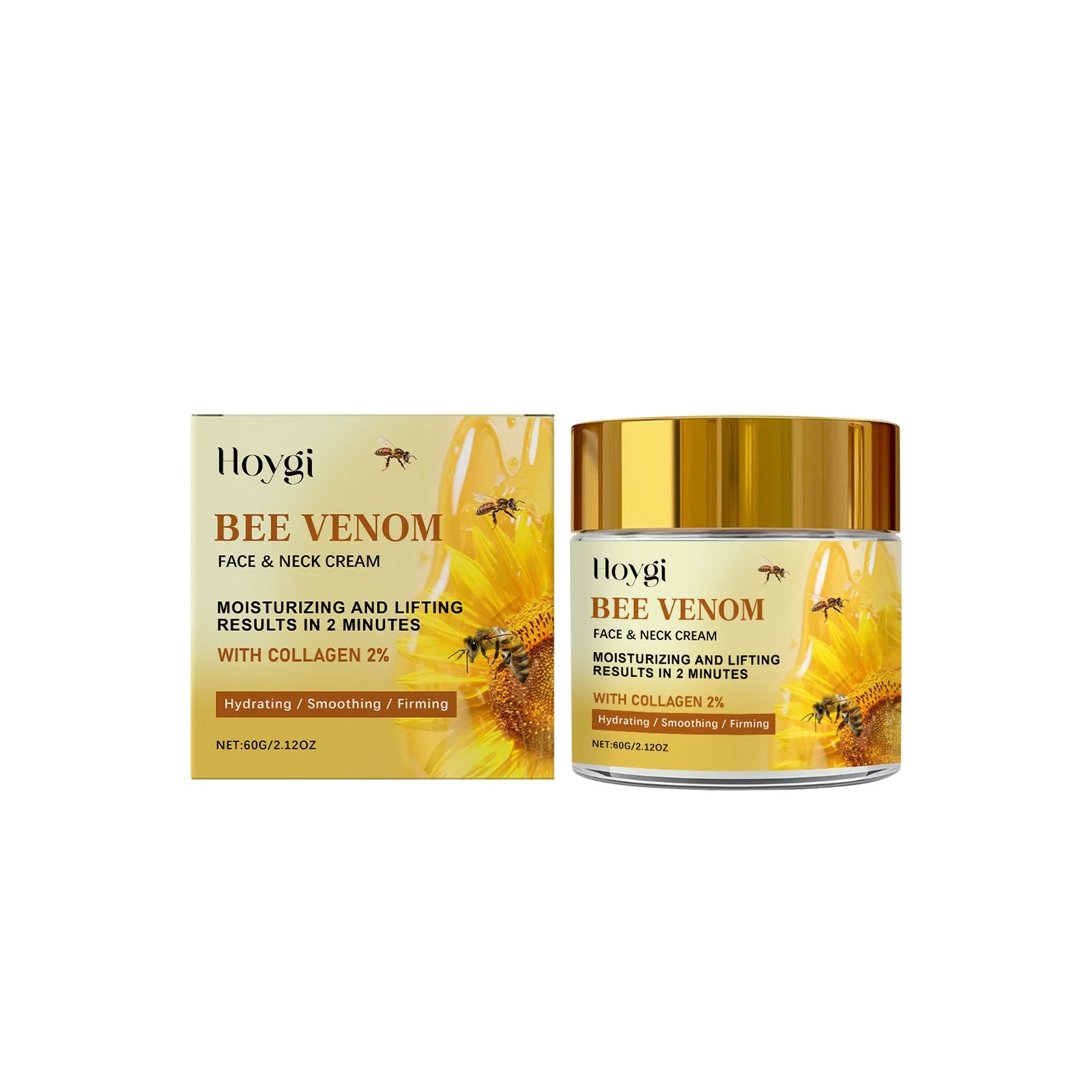 Bee Venom Face Lift Cream Wrinkle Reduction Tightening Restoring Skin Elasticity Hyaluronic Acid Anti-Aging Firming Neck Lotion