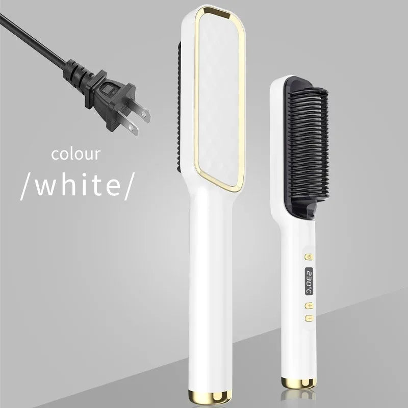 Electric Hot Comb Multifunctional Straight Hair Straightener Comb Negative Ion