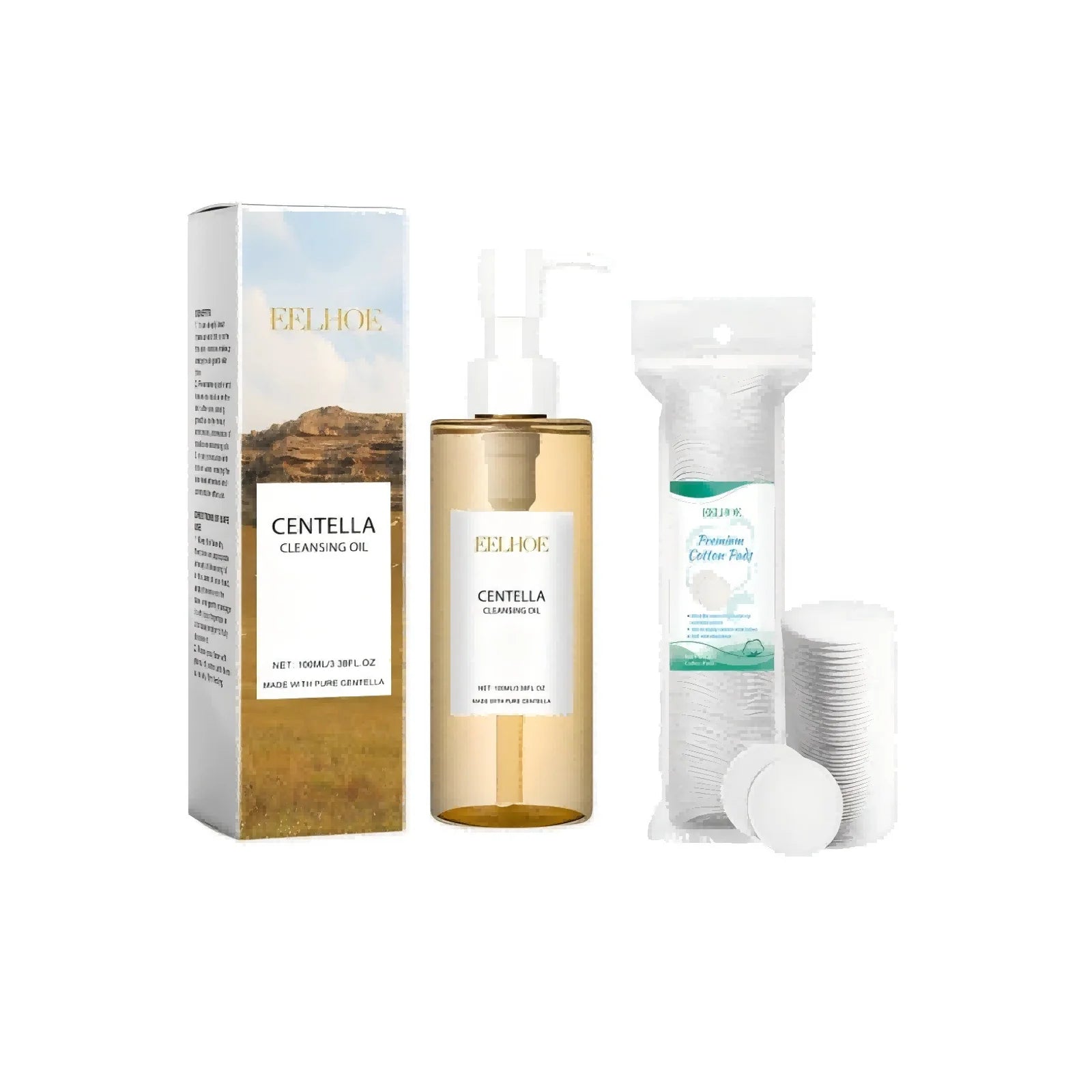 Centella Cleansing Oil for Cleaning Pores Disposable Makeup Remover Cottons Refreshing Sensitive Skin Care Makeup Remover Oil