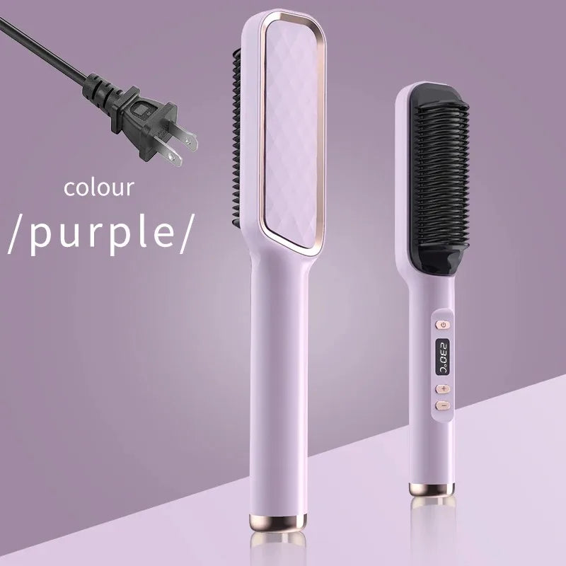Electric Hot Comb Multifunctional Straight Hair Straightener Comb Negative Ion