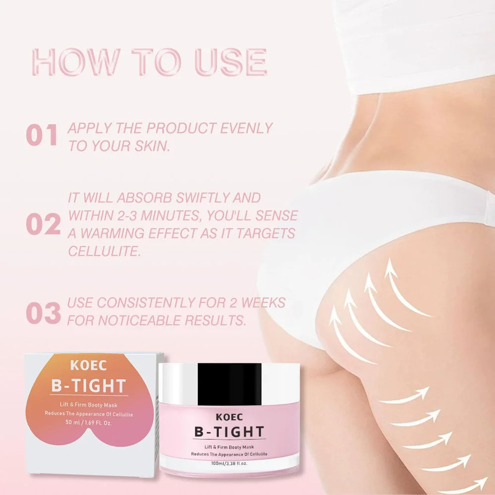 100ml KOEC B-TIGHT Lifting Firming Smoothing Booty Mask