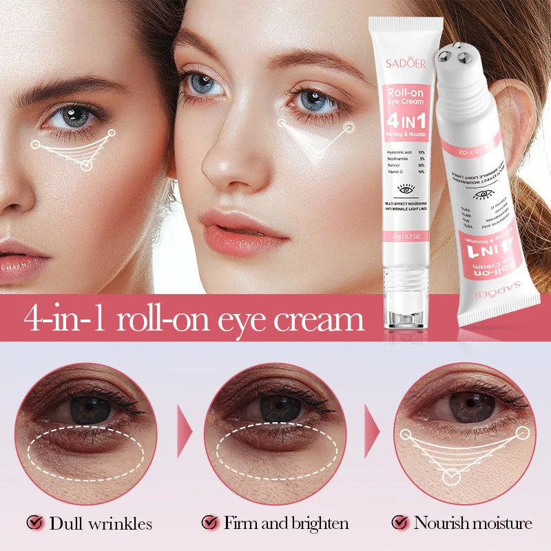 SADOER 4in1 Roll-on Moisturizing Eye Cream Anti Dark Circles