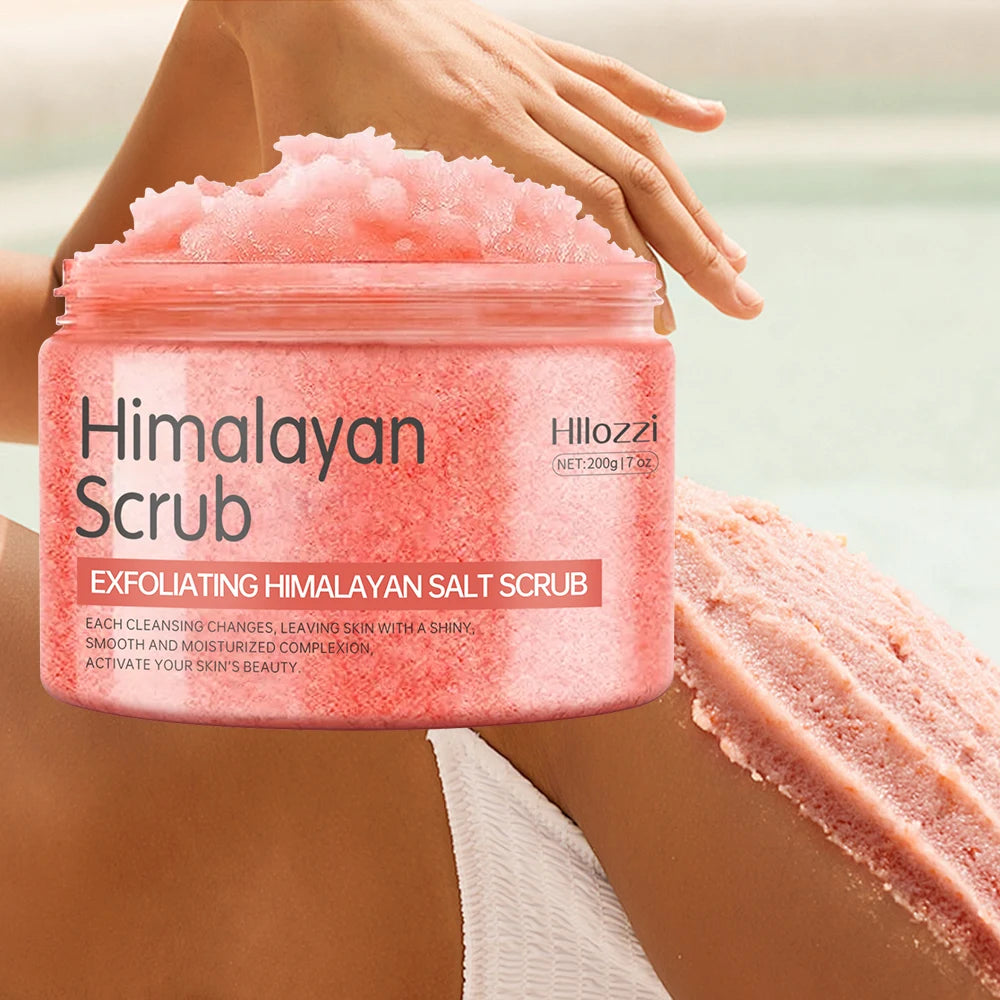 Himalayan salt scrub cleanses the skin, whitens, exfoliates