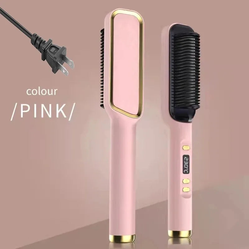Electric Hot Comb Multifunctional Straight Hair Straightener Comb Negative Ion