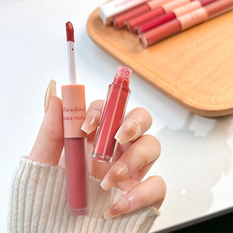 Double headed Lip Glaze Long lasting Matte Waterproof