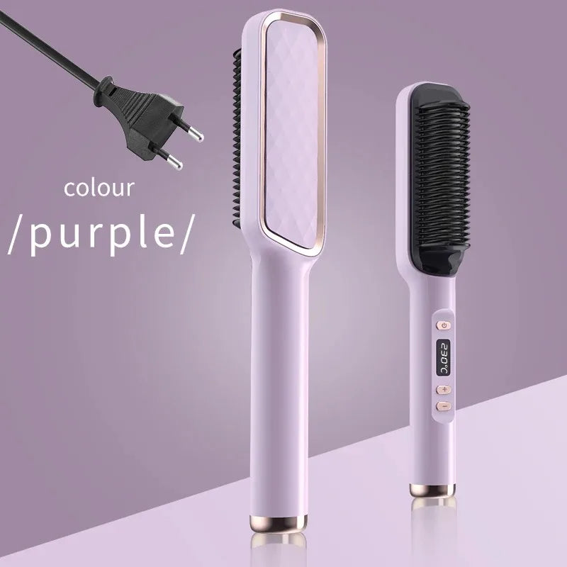 Electric Hot Comb Multifunctional Straight Hair Straightener Comb Negative Ion