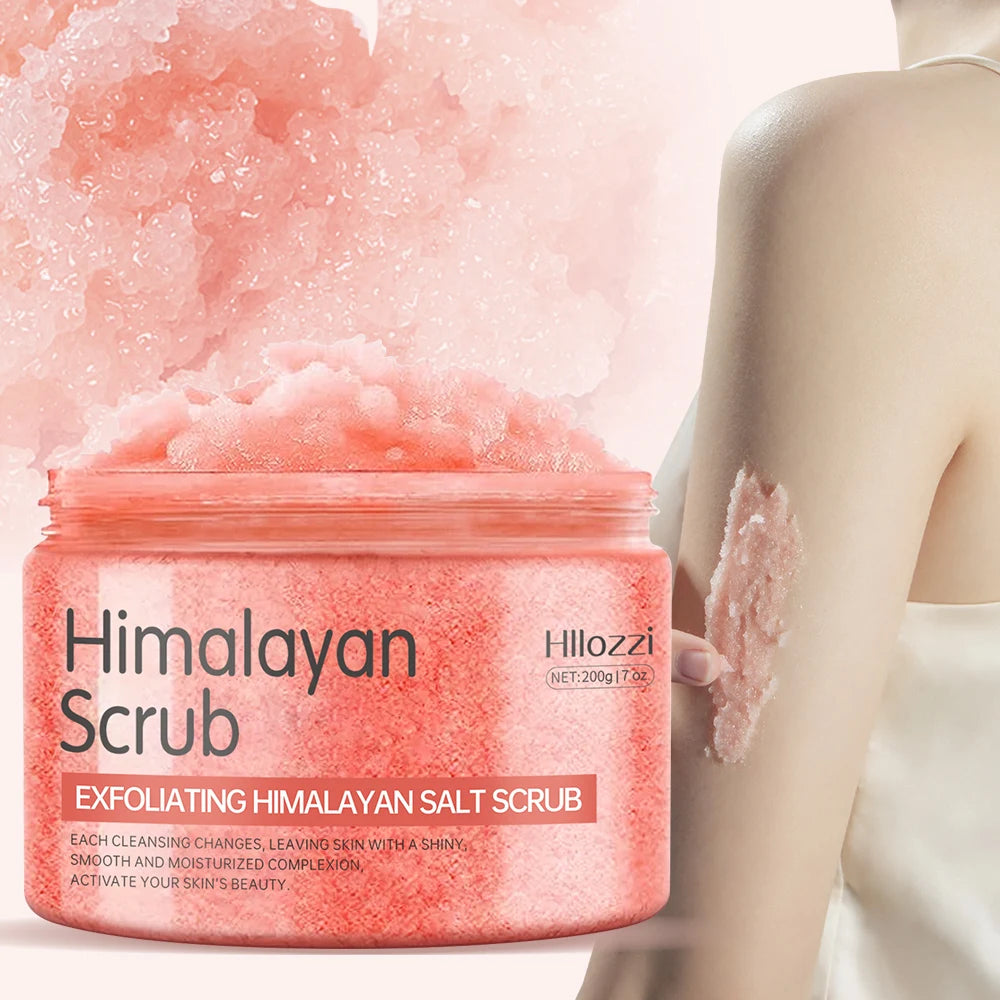 Himalayan salt scrub cleanses the skin, whitens, exfoliates