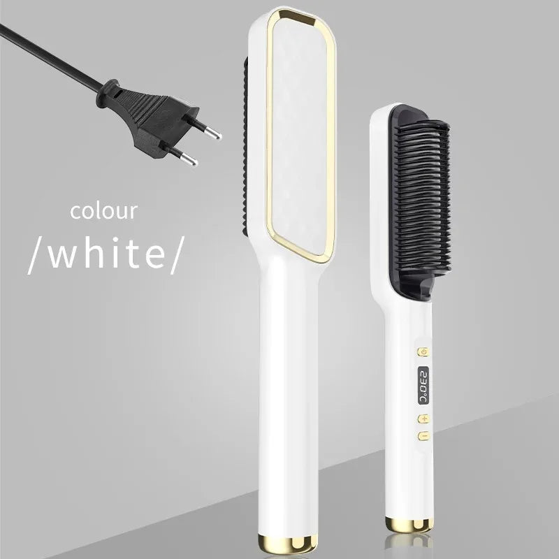 Electric Hot Comb Multifunctional Straight Hair Straightener Comb Negative Ion