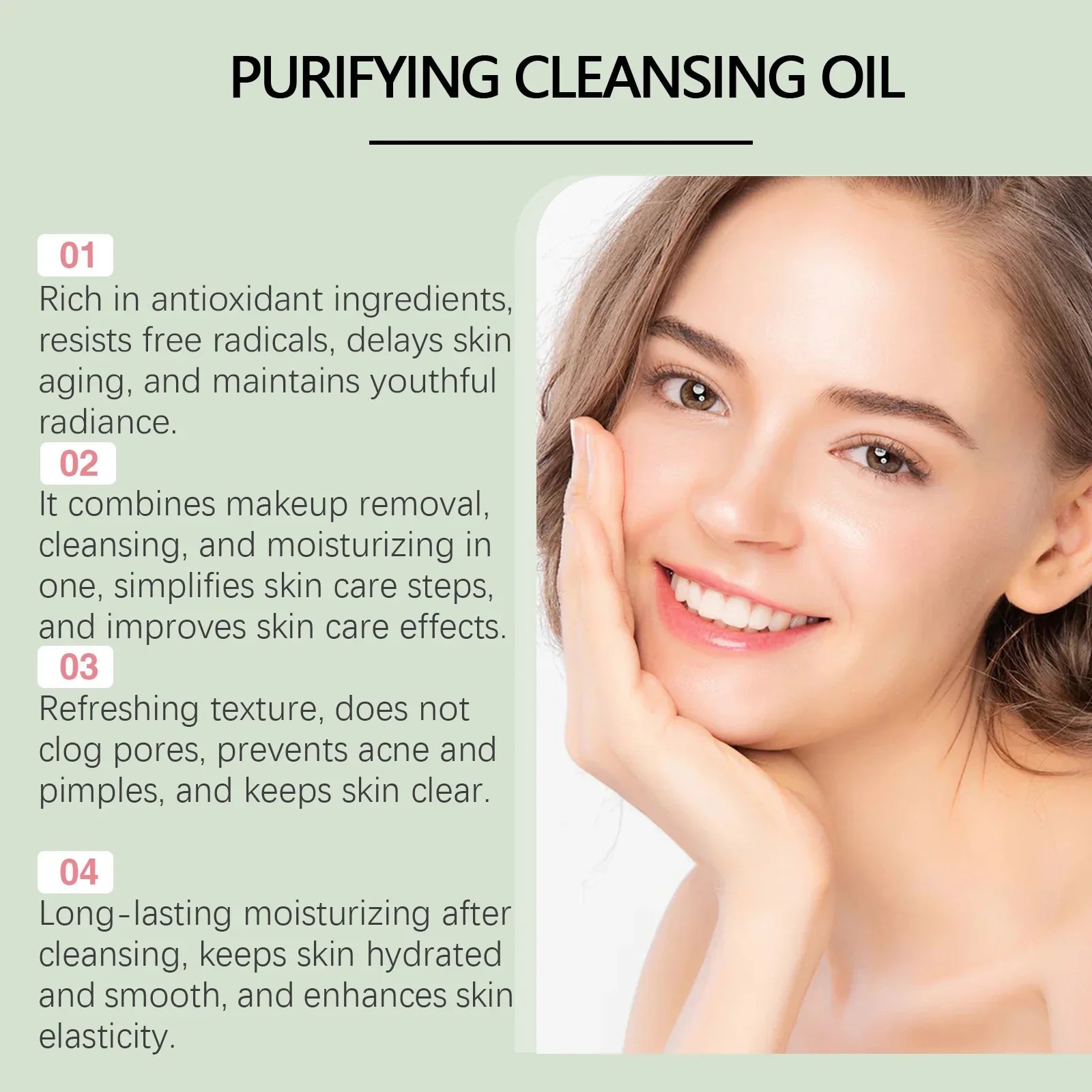Makeup Removal Oil Non-Greasy Cleanse Purifying Pores Moisturizing