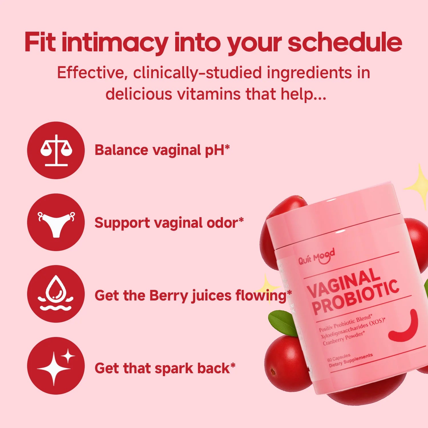 Quitmood Queen's Female-Focused Once-daily Women's complete V- Probiotics for Women