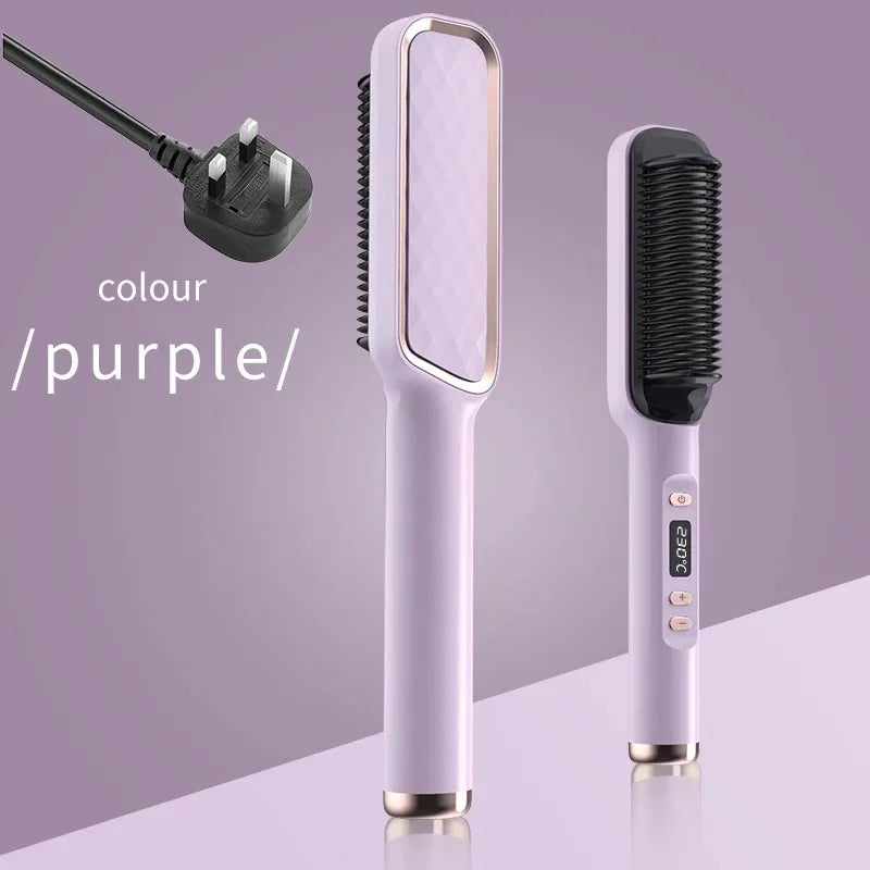 Electric Hot Comb Multifunctional Straight Hair Straightener Comb Negative Ion