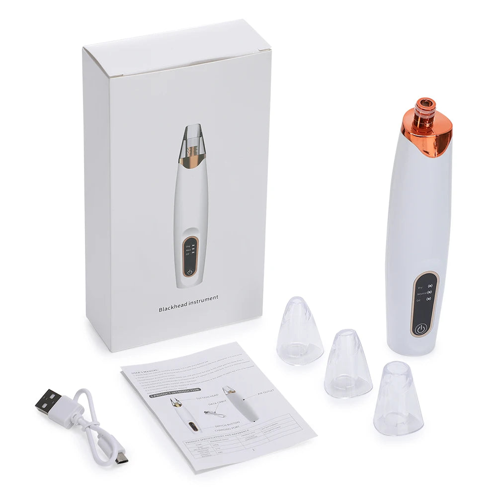 USB Rechargeable Electric Blackhead Remover Vacuum Face Pore Cleaner Whiteheads Black Spots Pimple Acne Extractor Skin Care Set