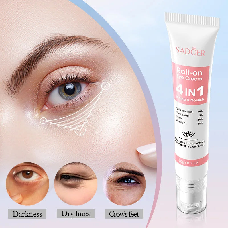 SADOER 4in1 Roll-on Moisturizing Eye Cream Anti Dark Circles