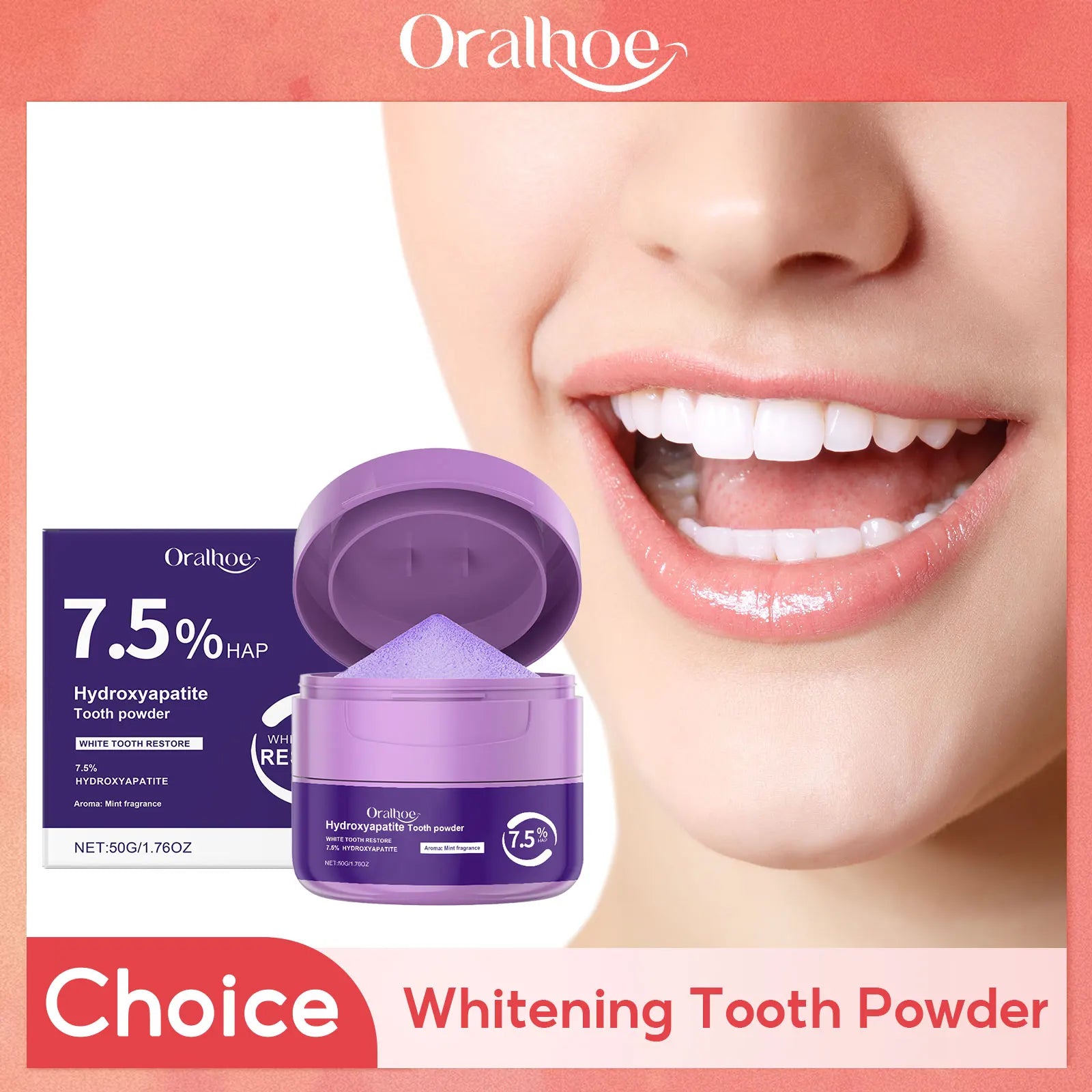 Whitening Tooth Powder Improve Plaque Stain Tartar Removal Deep
