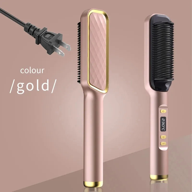 Electric Hot Comb Multifunctional Straight Hair Straightener Comb Negative Ion