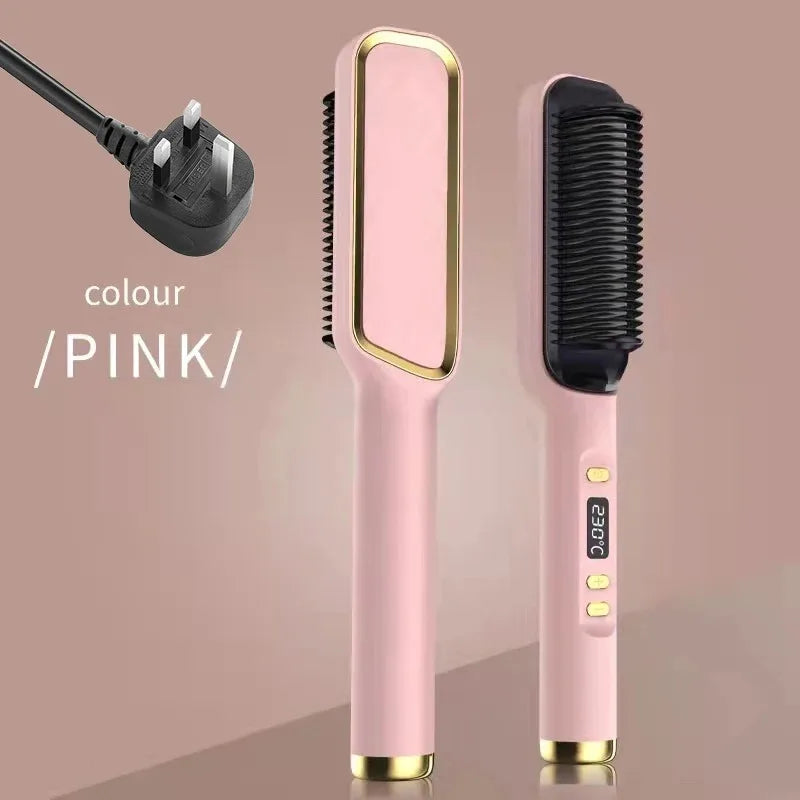 Electric Hot Comb Multifunctional Straight Hair Straightener Comb Negative Ion