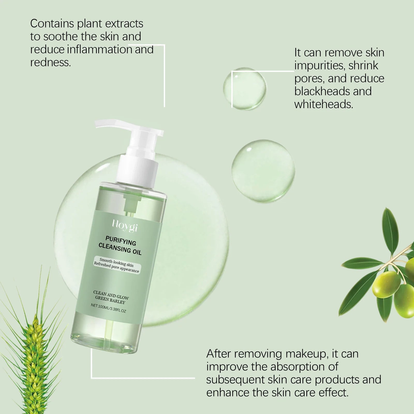 Makeup Removal Oil Non-Greasy Cleanse Purifying Pores Moisturizing