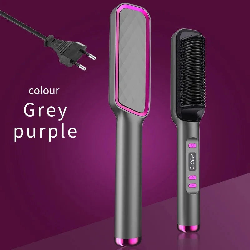 Electric Hot Comb Multifunctional Straight Hair Straightener Comb Negative Ion