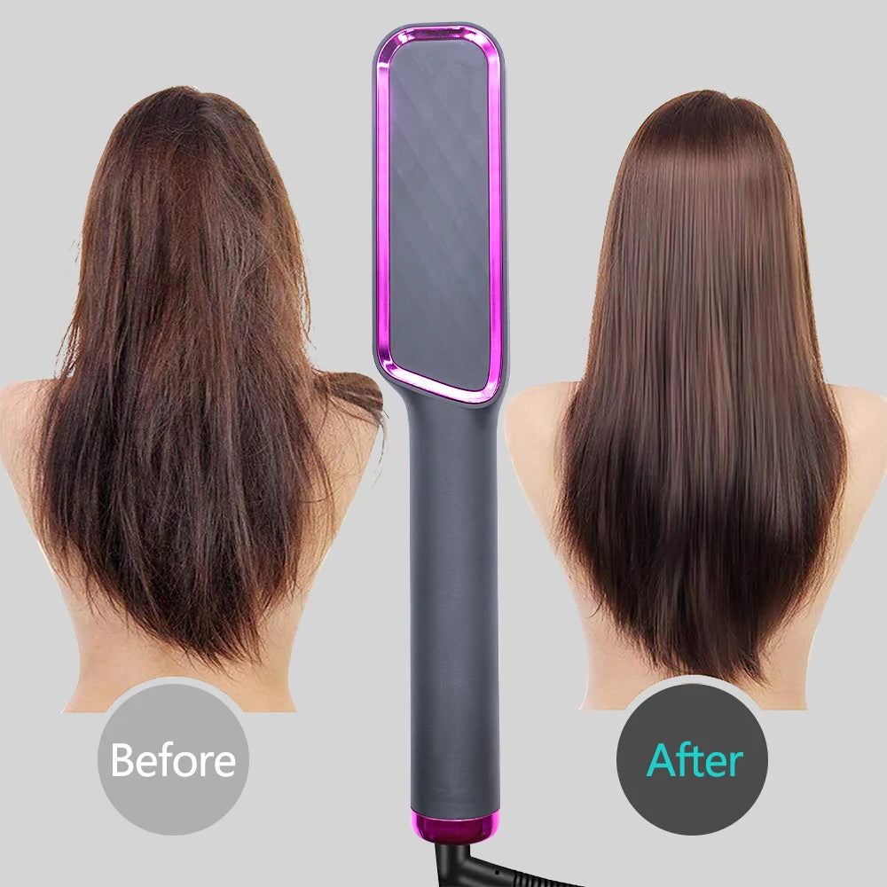 Electric Hot Comb Multifunctional Straight Hair Straightener Comb Negative Ion