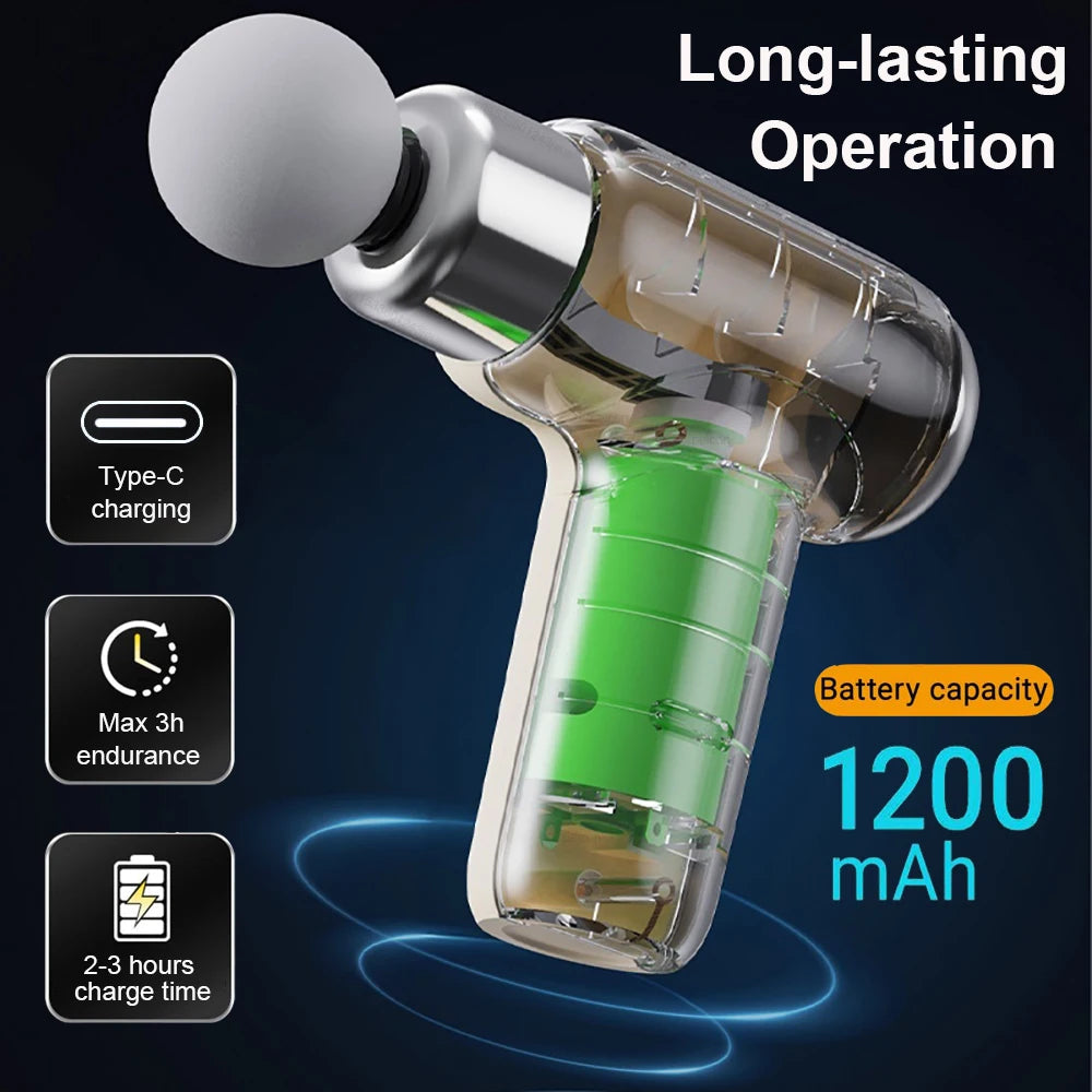 Smart Massage Gun Portable Fascial Gun Electric Massager