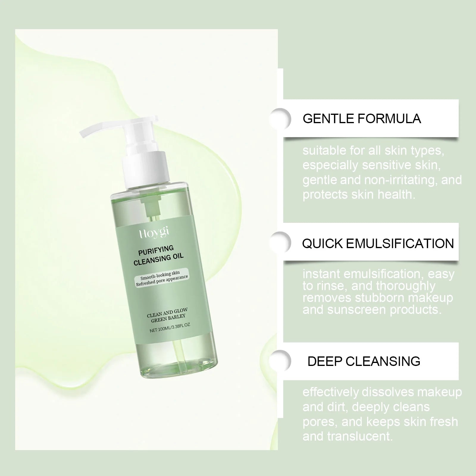 Makeup Removal Oil Non-Greasy Cleanse Purifying Pores Moisturizing